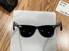 Ray-Ban RB2140 Black Wayfarer Green Lens Polarized 50mm Sunglasses – Perfect!