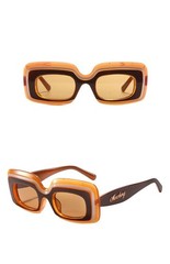 Retro Shades Luxury Sunglasses for Men Designer Famous Brand Square Sun Glasses