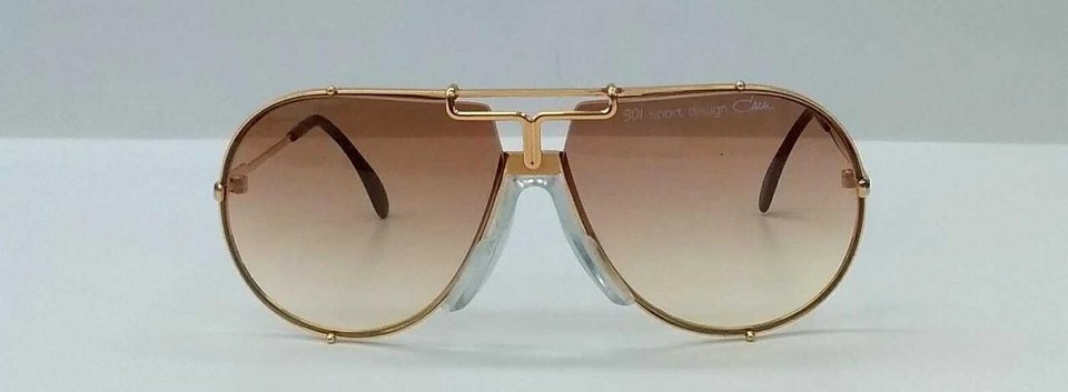 Vintage CAZAL Sunglasses Model 901 Sport Design Teardrop Brown gradient