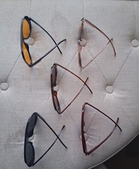 5 Pair Of Aviator Sunglasses Multicolor