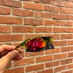 Oakley Plantaris Travis Scott OO9437 Sunglasses Clear Green Frame Ruby Lenses