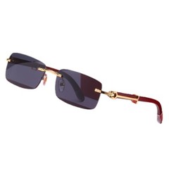 New Men Women Retro Vintage Designer Fashion Sunglasses Wood Gold none Frame 80s