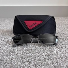 Bolle Path 11148 Polarized Sunglasses Gunmetal Gray Wire Frame w/ Case