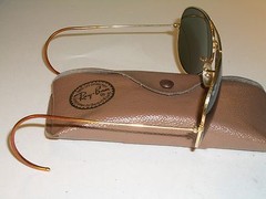 58mm VINTAGE B&L RAY BAN COIL WRAP-AROUNDs G15 GOLD PLATED AVIATOR SUNGLASSES