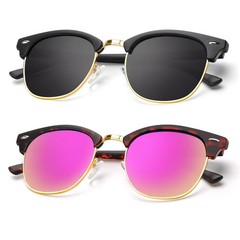 Polarized Sunglasses for Men and Women Semi-Rimless Frame Driving Sun glasses…