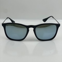 Ray-Ban Chris Sunglasses Black Silver Mirror RB4187 601/30 54-18 3N Unisex Rare