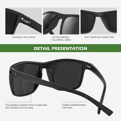 Polarized Sports Sunglasses for Men Women, UV Protection Lightweight Sun Glas…