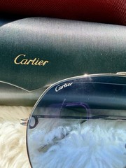 Cartier Sunglasses Aviator Pilot Grey Double C Décor Authentic