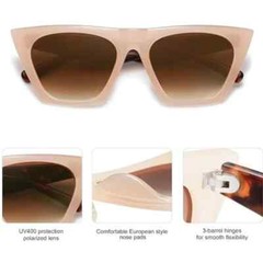 Oversized Square Cat eye Polarized Sunglasses Big Frame SJ2115 Brown Tortoise