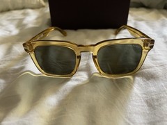 Tom Ford Men’s Dax 50 mm Light Crystal Yellow Sunglasses FT0751-39N-50 NWT RARE!