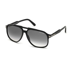 Tom Ford Raoul FT0753 01B Shiny Black Gradient Smoke 62 mm Men’s Sunglasses