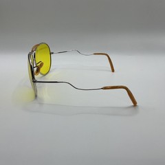Vintage Unknown Optical Similar to American Optical Yellow Aviators W/Case