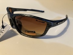 X Loop HD Sunglasses 8XHD336904 Amber Brown Lens 3369 Black Gray Carbon Fiber