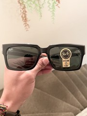 New Ray Ban Inverness RB2191 2191 Black & Clear G15 Lens Size 54/18