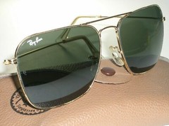 1980’s 58[]16mm VINTAGE B&L RAY-BAN 24K GEP G15 UV CARAVAN AVIATOR SUNGLASSES