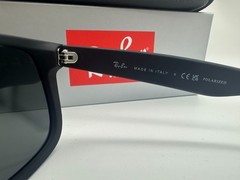 Ray-Ban Justin RB4165 622/2V Polarized Sunglasses Matte Black Blue Lens 54mm New