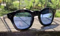Vintage Blue sunglasses Men’s Solid Black glasses Women’s blue sunglasses UV400