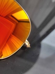 RAY-BAN RB3026, aviator sunglasses , Gold Frame/Large 62mm Orange Lens
