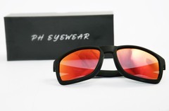 PH Ranger Polarised UV400 Red Lens Sunglasses Black Lightweight Durable