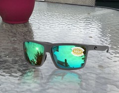 Costa Del Mar Rinconcito Matte Gray Green Mirror 580 Plastic Polarized Lens
