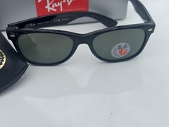 NEW Ray-Ban RB2132 NEW WAYFARER 901/58 3P Polarized G-15 Green 55mm Sunglasses