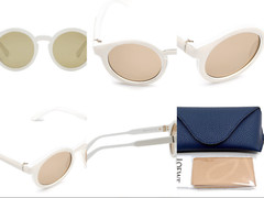Loewe Eyewear Round Padded Calf-Leather Sunglasses Glasses Sunglasses LW40002I