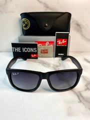 Ray-Ban RB4165 622/T3 Justin Polarized Sunglasses Grey Classic Frame 54mm