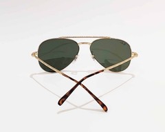 Ray-Ban RB3625 New Aviator Polished Gold Frame Green Lenses Unisex 58mm