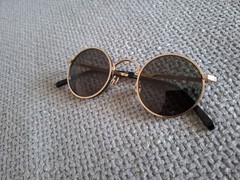 MATSUDA Round Sunglasses Model M3100 Shinny Gold & Black Green LNS 47-23