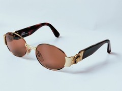 Versace S71 Col 07M Vintage Tortuga Gold Medusa Steampunk Sunglasses 48-20