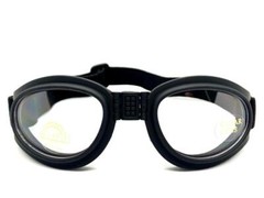 MOTORCYCLE Riding Padded Folding Pocket GOGGLES Protective Eyewear Clear Lens