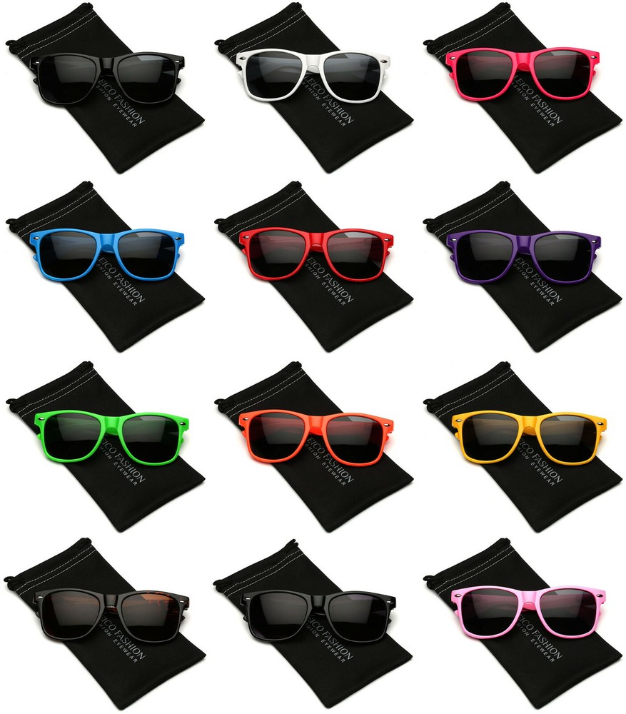 80’s Fashion Retro Horned Rim Sunglasses Old School Vintage Square Frame Glasses
