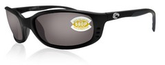 Costa Del Mar Brine Matte Black Frame Gray 580P Plastic Polarized Lens