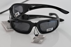 2 Pairs Foam Padded Goggle Sunglasses Mens Oval Wrap Around Biker 1196