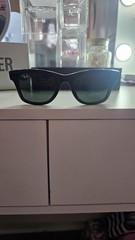 Ray-Ban Stories Wayfarer RW4002 G-15 Green Glass Lens Black Plastic Frame