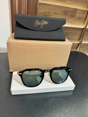 NEW Maui Jim Alika Sunglasses Black Gold Neutral Grey Polarized Proof Purchase