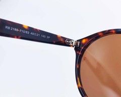 Ray Ban RB2180 Polished Light Havana Frame Brown Lenses Unisex Sunglasses 49Mm
