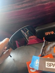 SPY+ Speed Monolith Happy Lens Polarized Sunglasses – Wraparound Black
