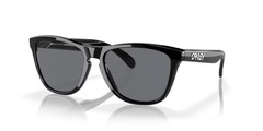 NEW Oakley FROGSKINS Sunglasses 24-306 Polished Black Frame W/ Grey Lens