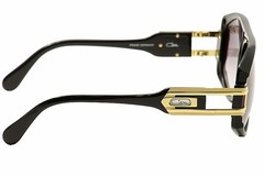 Cazal Legends 163 001SG Shiny Black/Gold Square Full Rim Sunglasses 59-mm