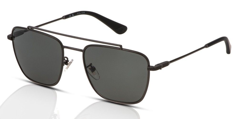 Police Octane 10 SPLN38 568P Shiny Gunmetal/Smoke 54mm Sunglasses