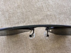Ray-Ban RB3791 Rimless Aviator Sunglasses, Matte Black Frame, Solid Dark Black