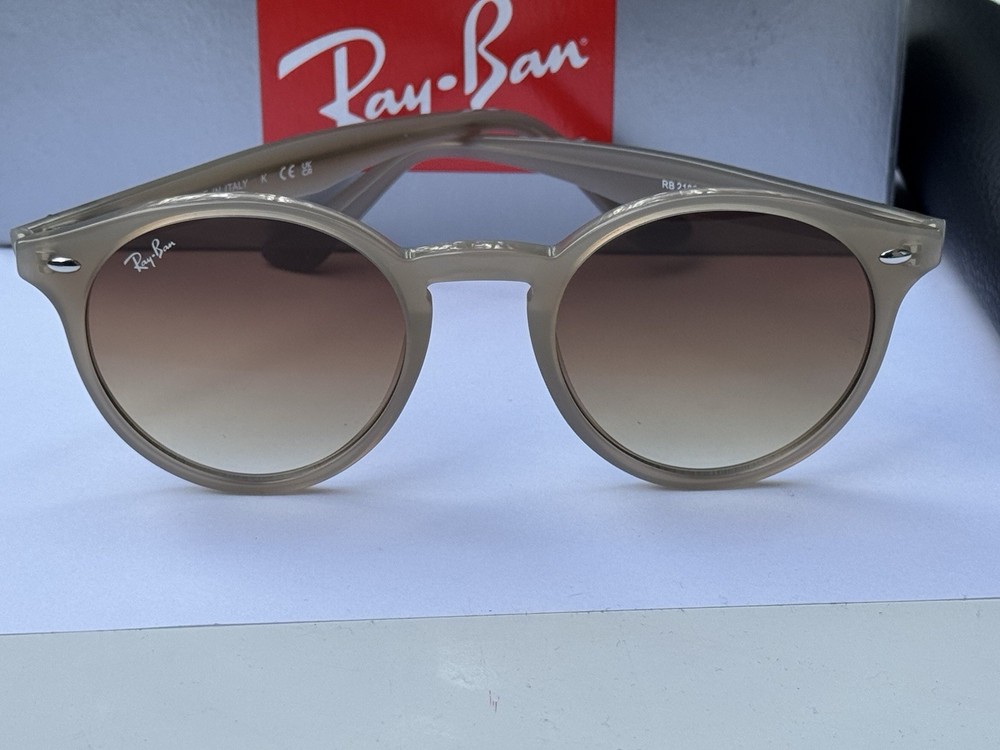 NEW Ray-Ban RB2180 6166/13 Polished Light Brown / Gradient Brown Sunglasses 49mm