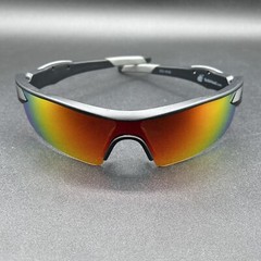 Battle Vision Z22-1518 Anti-Glare Wrap Sunglasses Matte Black Polarized Used