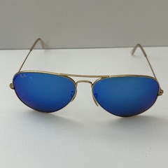RayBan Sunglasses RB3025 Aviator Gold (Arista) Frame With Blue Mirror 58 Vintage