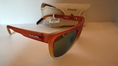 New $219 Bajio Chalem Sunglasses Polarized Poly Nylon Frame Shades Orange Green