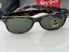 NEW Ray-Ban RB2132 NEW WAYFARER 902 Tortoise Frame G-15 Brown Sunglasses 3N 55mm