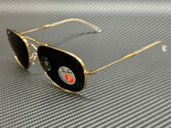 RAY BAN RB3735 001 58 Arista Gold Green Polarized Unisex 60 mm Sunglasses