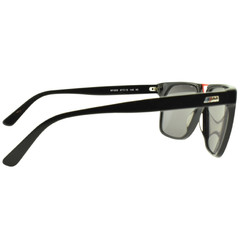 BMW EYEWEAR M1503 95 57-13-140 Black Red Square Full Rim Mens Sunglasses