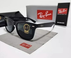 NEW ORIGINAL RAY-BAN WAYFERER BLACK SUNGLASSES G-15 BLACK GRAY LENS RB2140